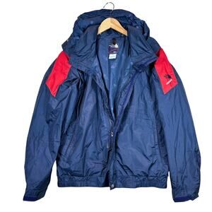 Vintage The North Face Extreme Jacket XL Blue Red Gore-Tex Nylon Made in USA